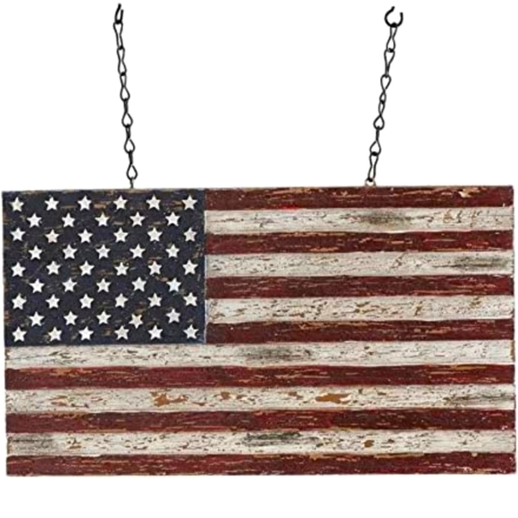 YOU ARE PURCHASING TWO WITCH, USA FLAG AND WOOD HANGER - Picture 4 of 11